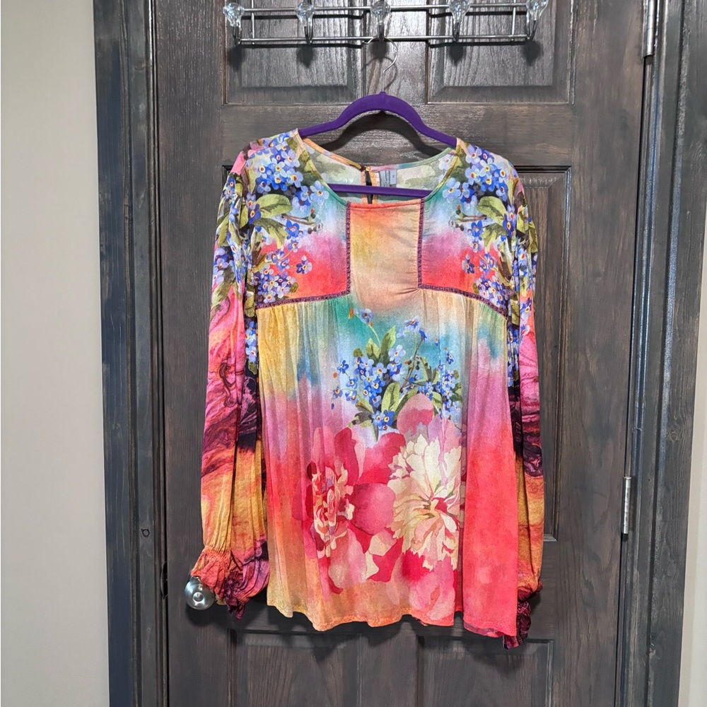Anthropologie womens plus 3x Blink poet shirt blouse boho gently worn beautiful